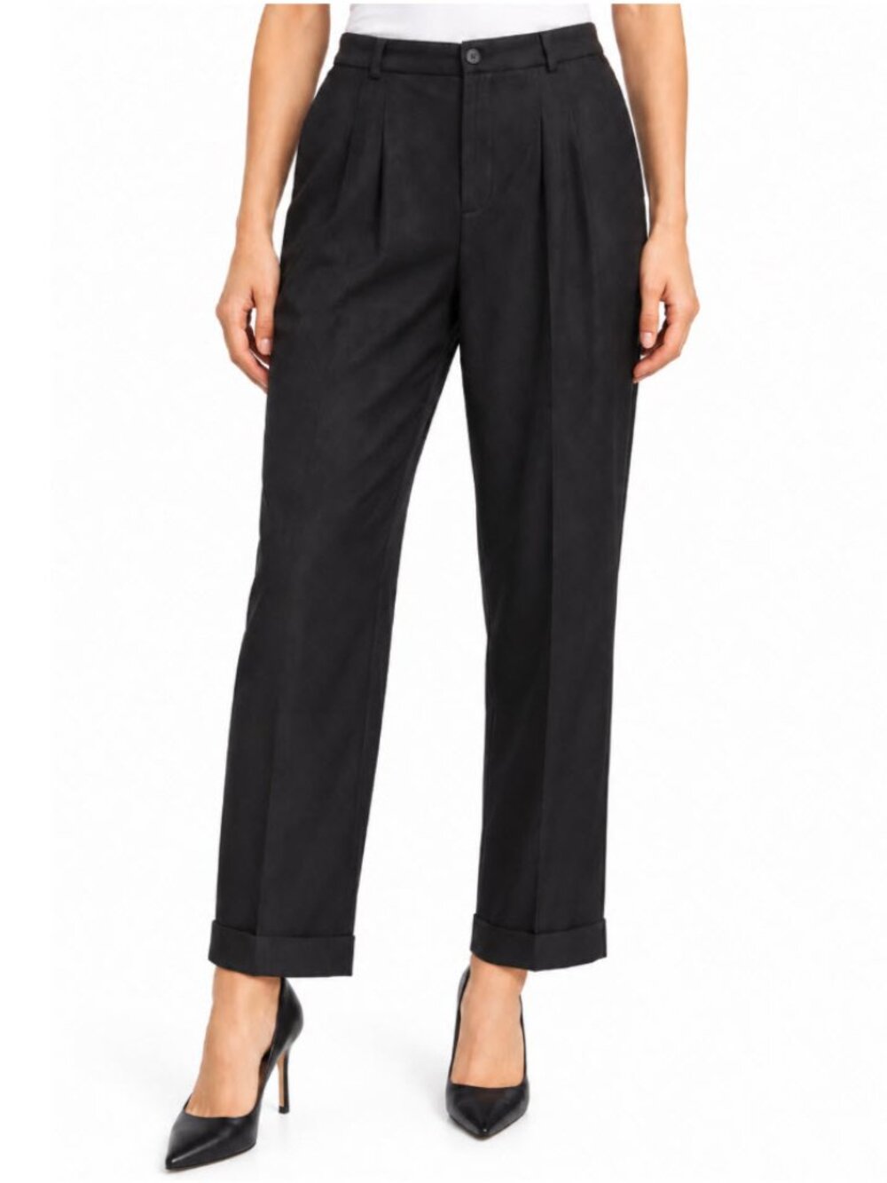 Hugo Boss Black Trousers Wool comfort fit style Pleated